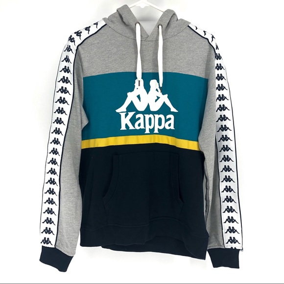 navy blue kappa hoodie